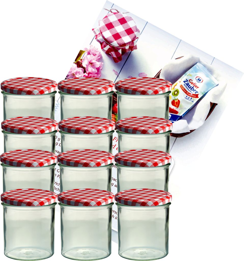 12er Set Sturzglas 350 ml Marmeladenglas Einmachglas Produktbild 