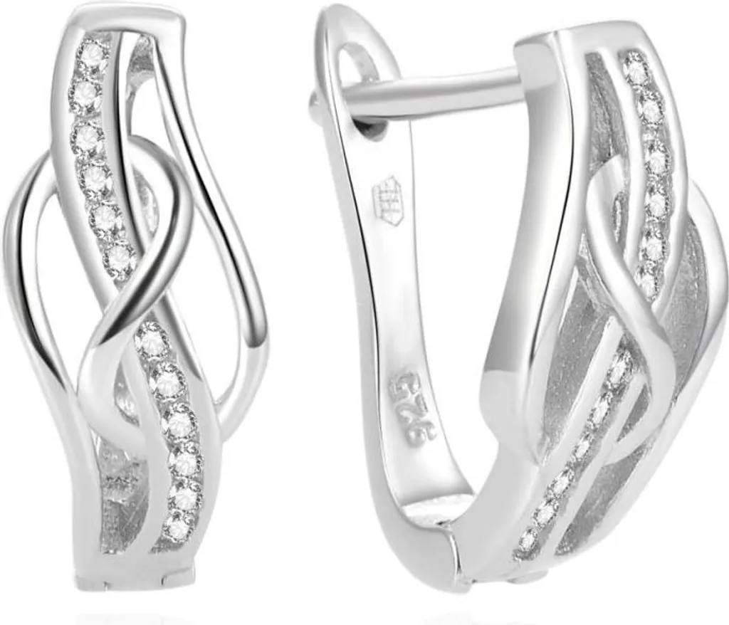 Boucles d'oreilles argent hypoallergénique et zircones pour peaux sensibles
