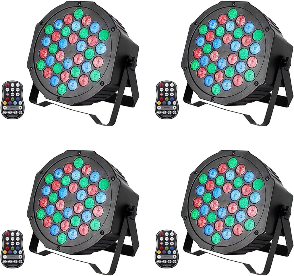 Projecteur LED extérieur rechargeable RGB sans fil 36 LED - Set de 4