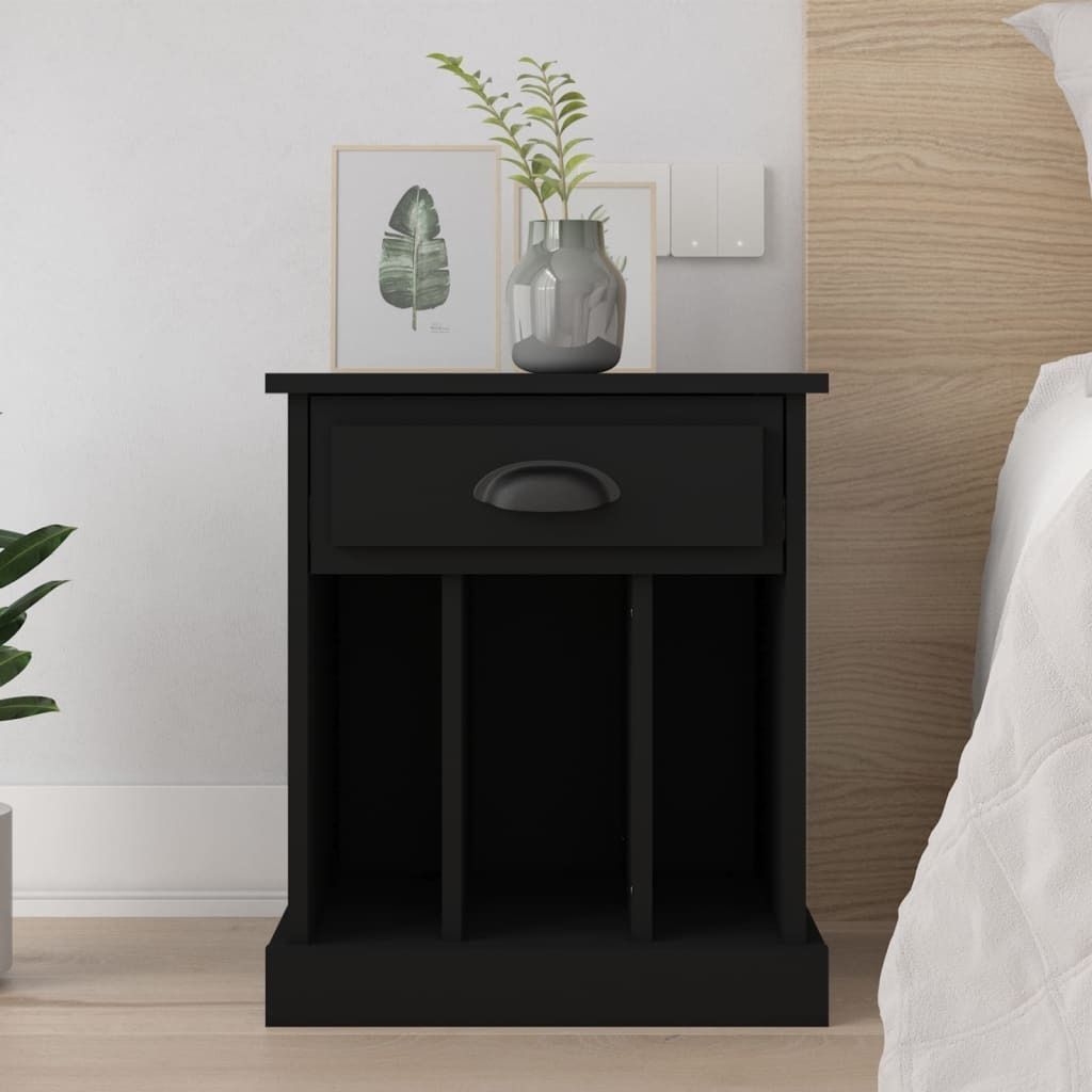 vidaXL Nočný stolík čierny 43x36x50 cm Obrázok produktu 