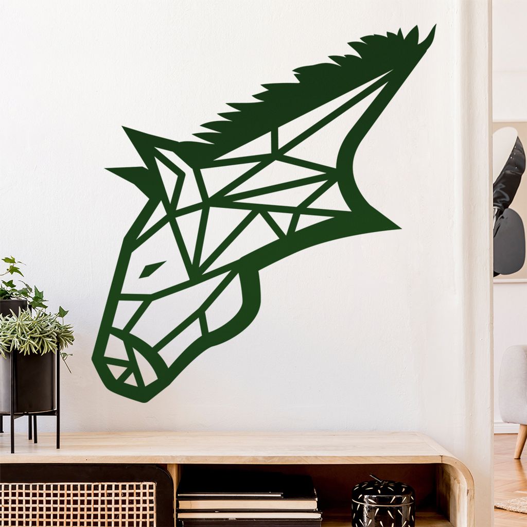 Esel Pferd Polygon Wandtattoo Wandaufkleber Wall Sticker - Dekoration, Küche, Wohnzimmer, Schlafzimmer, Badezimmer