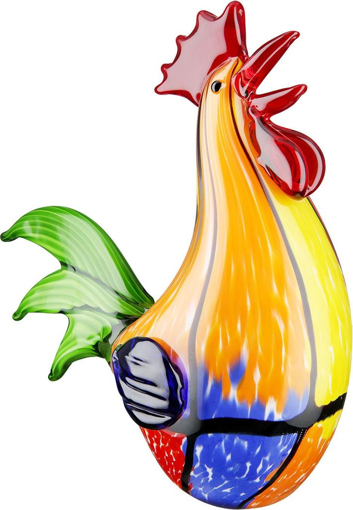 Gilde Glasart, Figur, Hahn, "Hahn", Glas, mehrfarbig, VE 1, Produktbild 