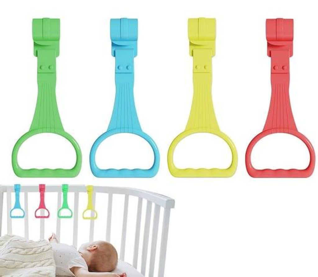Stehende Ringe für Kinderbett - Verstellbar - Baby- und Kinderhilfe - Ringe für Bett und Wiege - Antislip - Accessoire - 19,5 x 8,5 cm - Vielfarbig