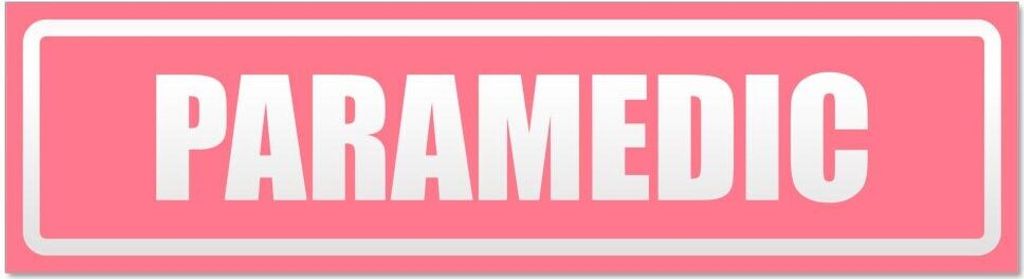 Kiwistar - Autoaufkleber - Hellrosa - 20 x 5,3 cm - Paramedic invertiert - Hinweis Aufkleber Sticker für Auto, Kfz, Fahrrad, PKW, LKW