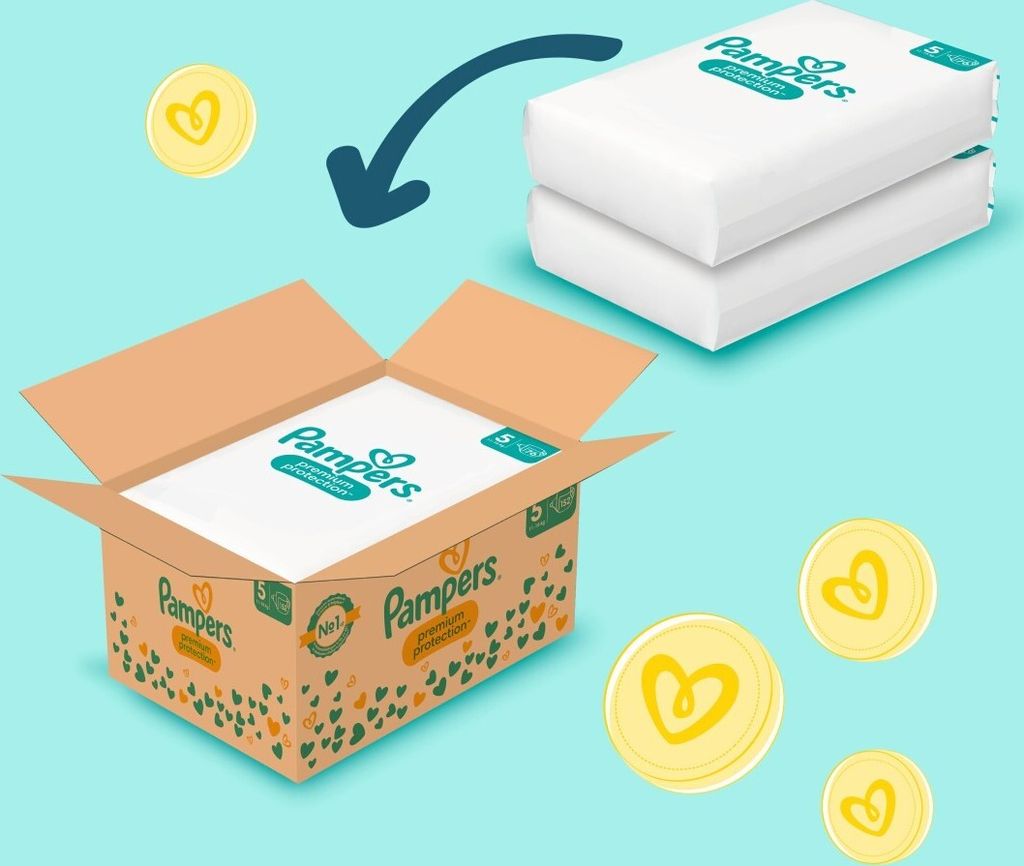 Pampers Premium Protection 5 Junior 11-16kg MonatsBox Obrázok produktu 3
