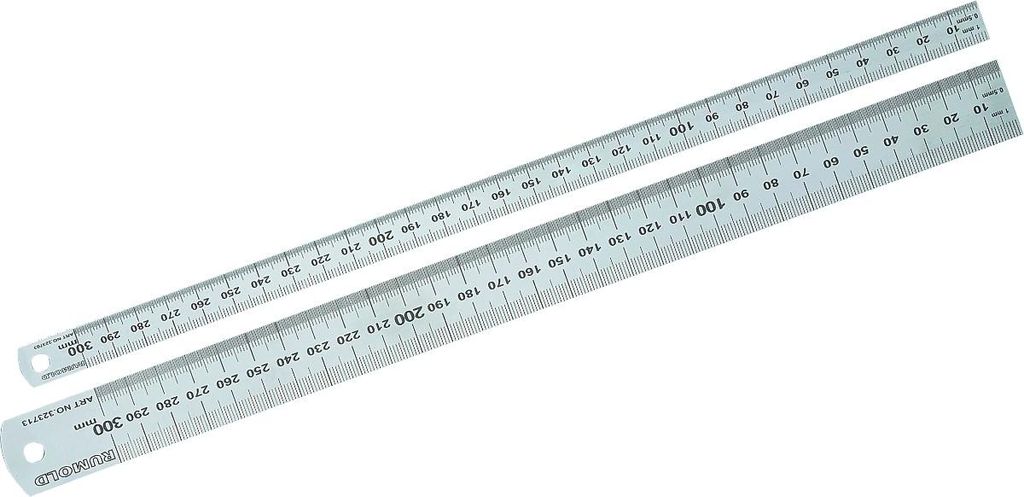 RUMOLD Lineal 323705 50cm Edelstahl silber Produktbild 