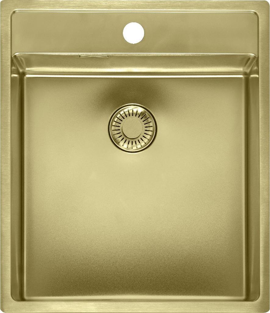 REGINOX R41369 Spüle NEW YORK 40X40 Gold II mit Hahnlochbank ab Schrankbreite 50 cm / Flächenbündig / Flacheinbau