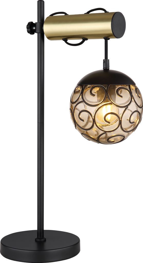 Globo Lighting Tischleuchte Metall schwarz matt, 1x E27 LED
