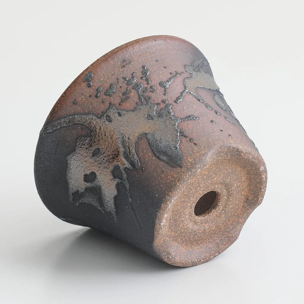 Pot à bonsaï 11 cm avec trou de drainage - Céramique faite à la main