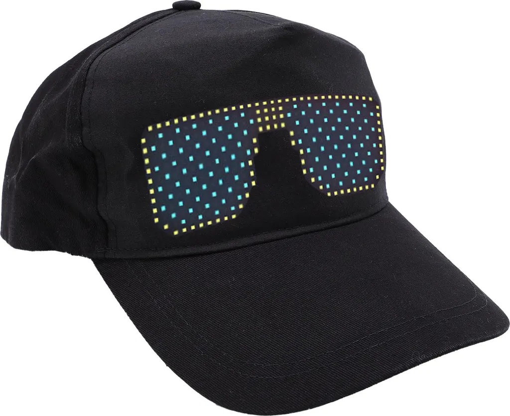 Casquette LED Connectée Bluetooth avec Écran de 12x32 Points - Programmable - 3