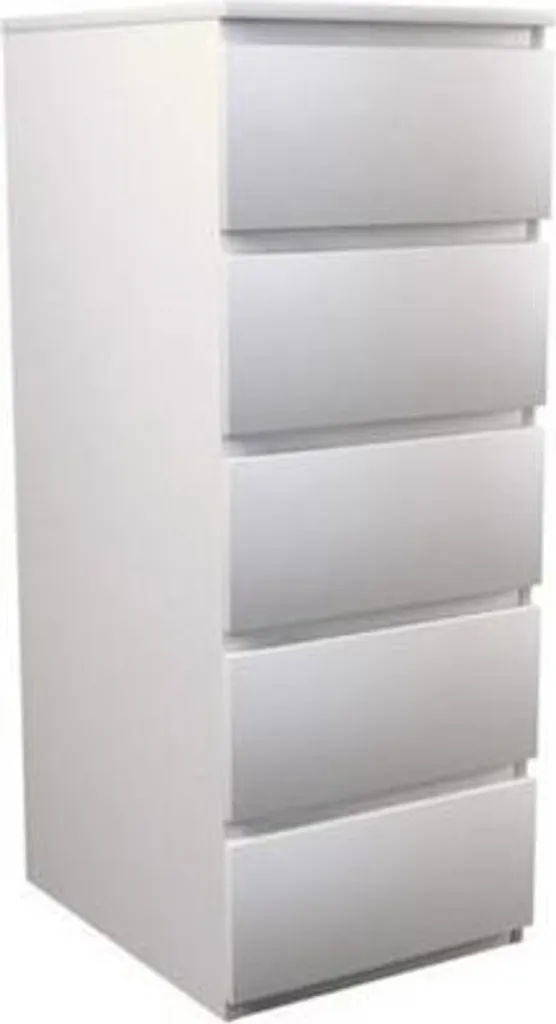 Commode à tiroirs étroite IVAR blanc - Meuble de rangement compact en bois