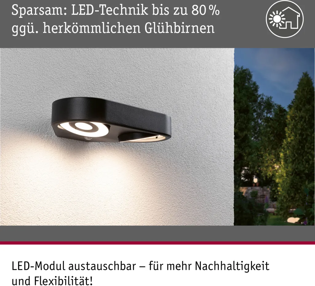 Applique Murale LED Extérieure Double Sortie avec Capteur Crépusculaire