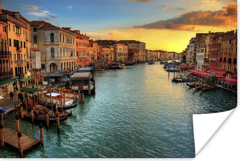 MuchoWow Poster Venedig - Sonnenuntergang - Italien 30x20 cm - Plakate - Print