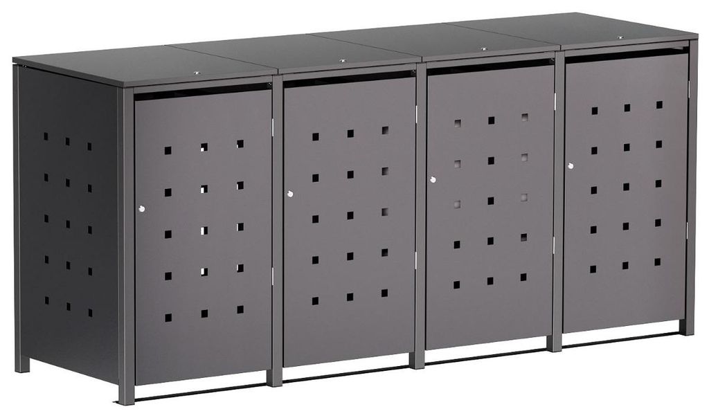 Mülltonnenbox Horst 4er 120L in Anthrazit