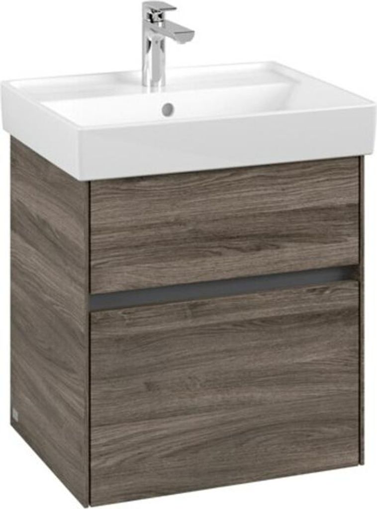 Villeroy & Boch Collaro Waschbeckenunterschrank, 2 Auszüge, Waschbecken mittig, 510x546x414mm, C00700RK