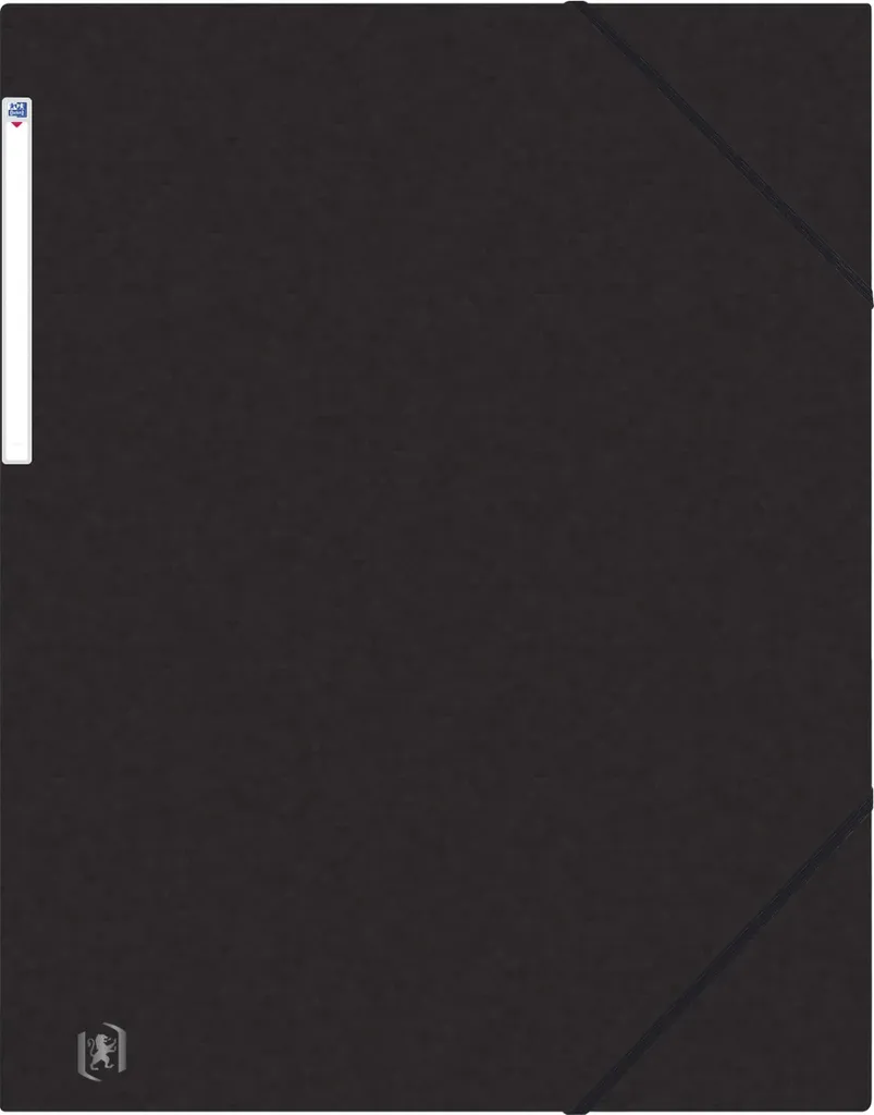 Chemise A3 anti-cornes Oxford Elastomap noire pour dossiers