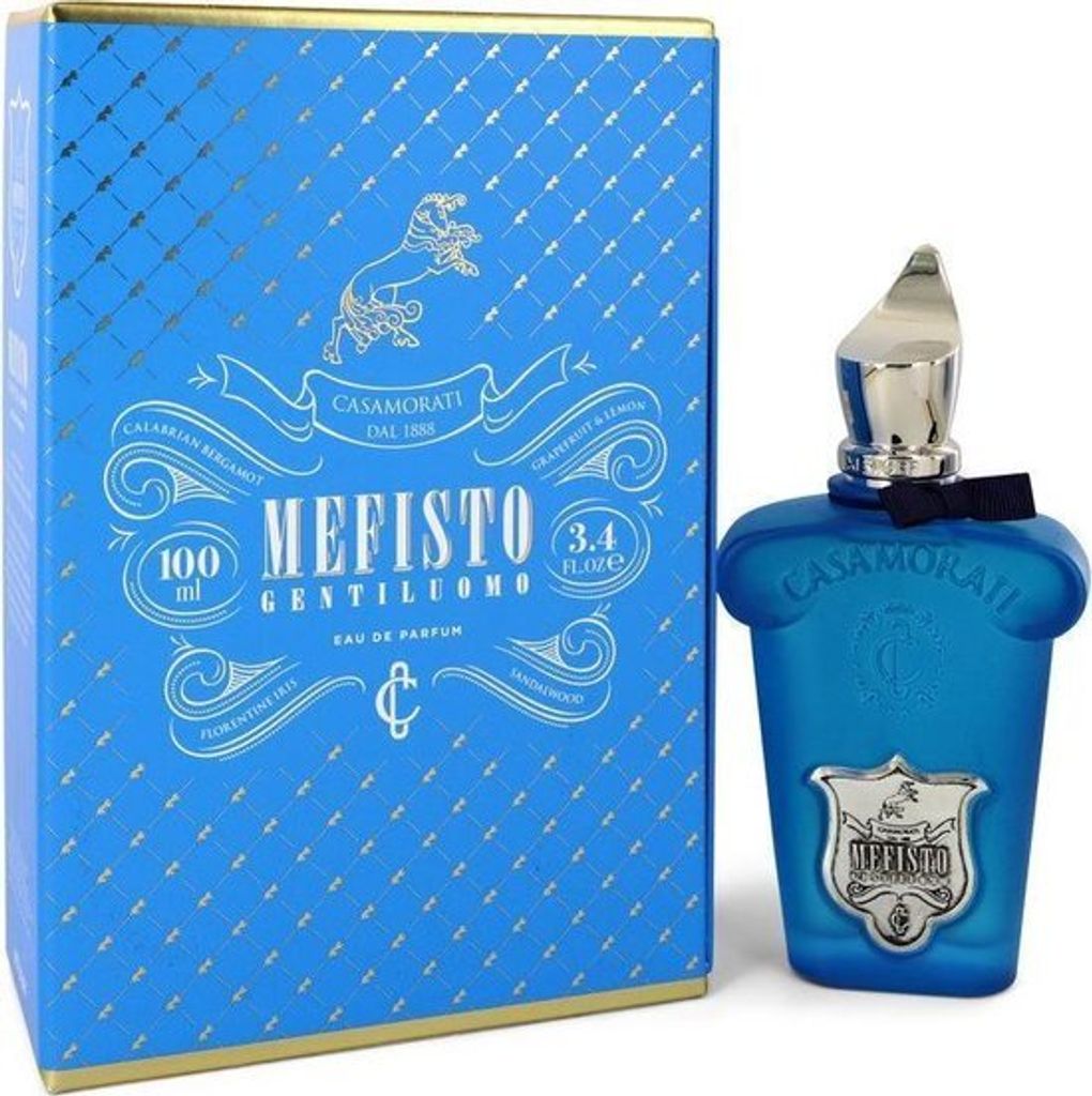 A perfume bottle and its box are displayed side-by-side against a white background.