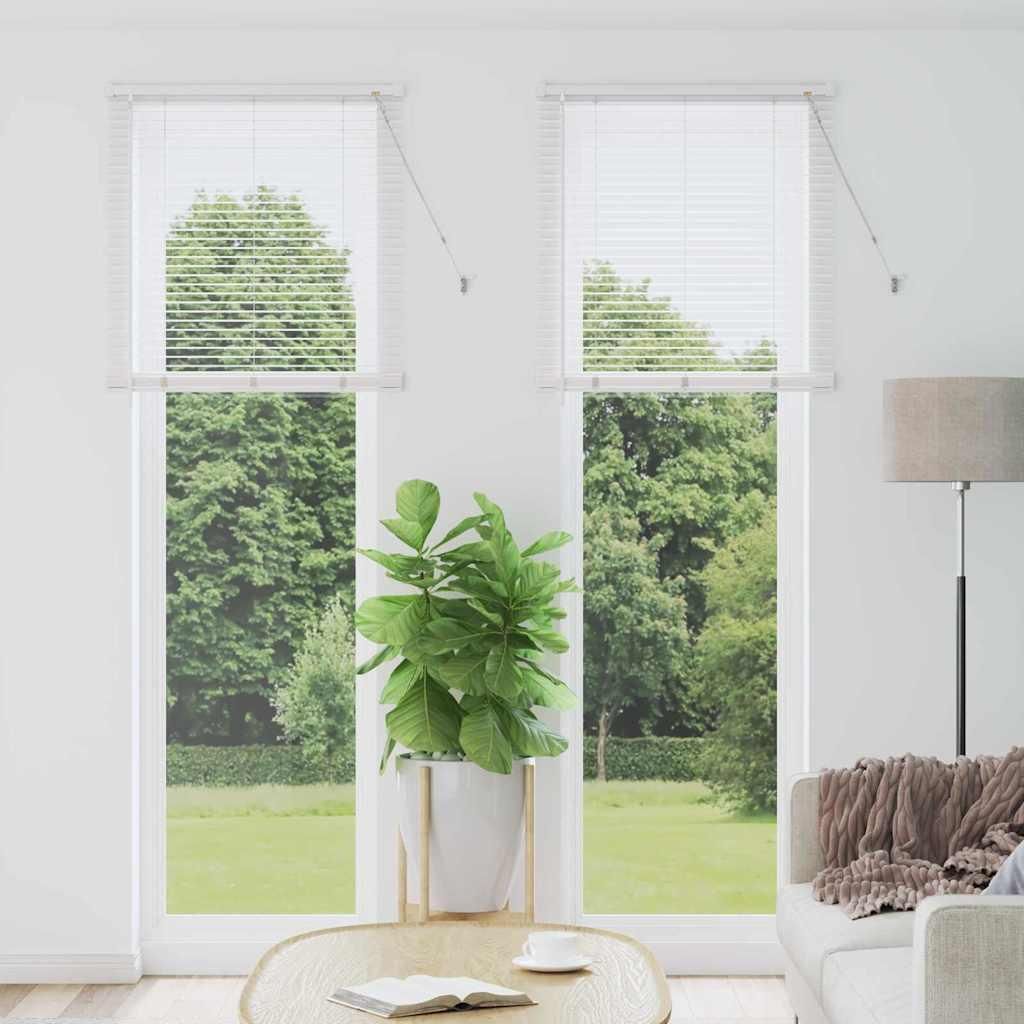Möbel Fenster Jalousie mit Vorhängen Sonstiges Weiß 80 x 220 cm Aluminium - Rollos 42006018