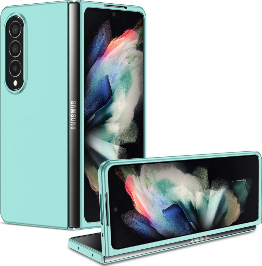 Samsung Z Fold4 5G Hülle, Dünn Hart PC Kratzfeste Schutzhülle für Samsung Galaxy Z Fold 4 5G Blau