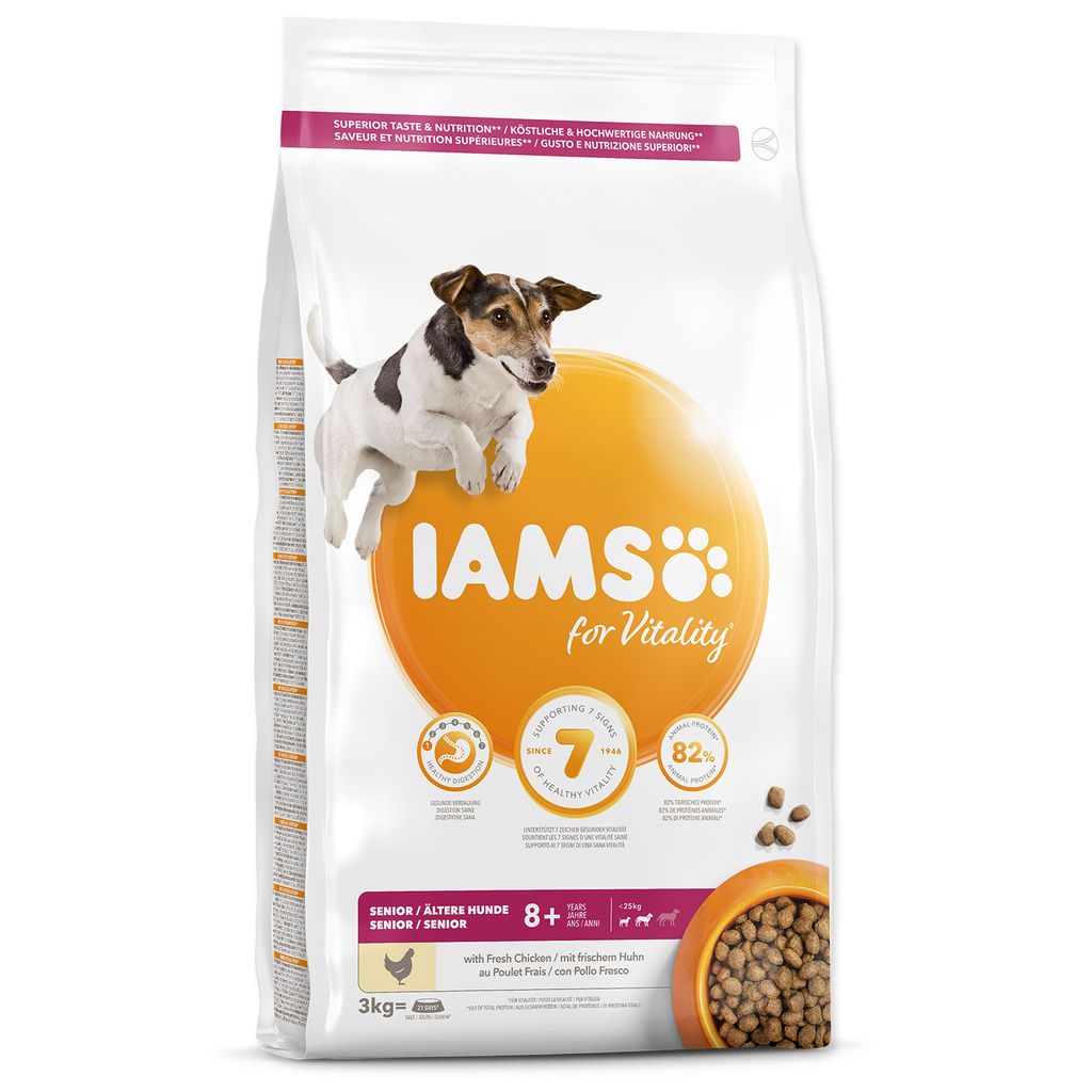 IAMS Dog Senior Small & Medium Chicken 3 kg Obrázok produktu 