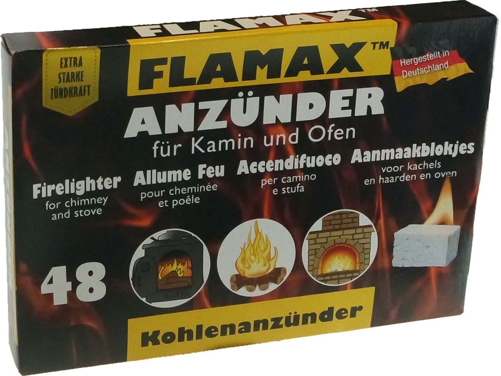 48 Stück Kaminanzünder Grillanzünder Anzünder Ofenanzünder Kohlenanzünder