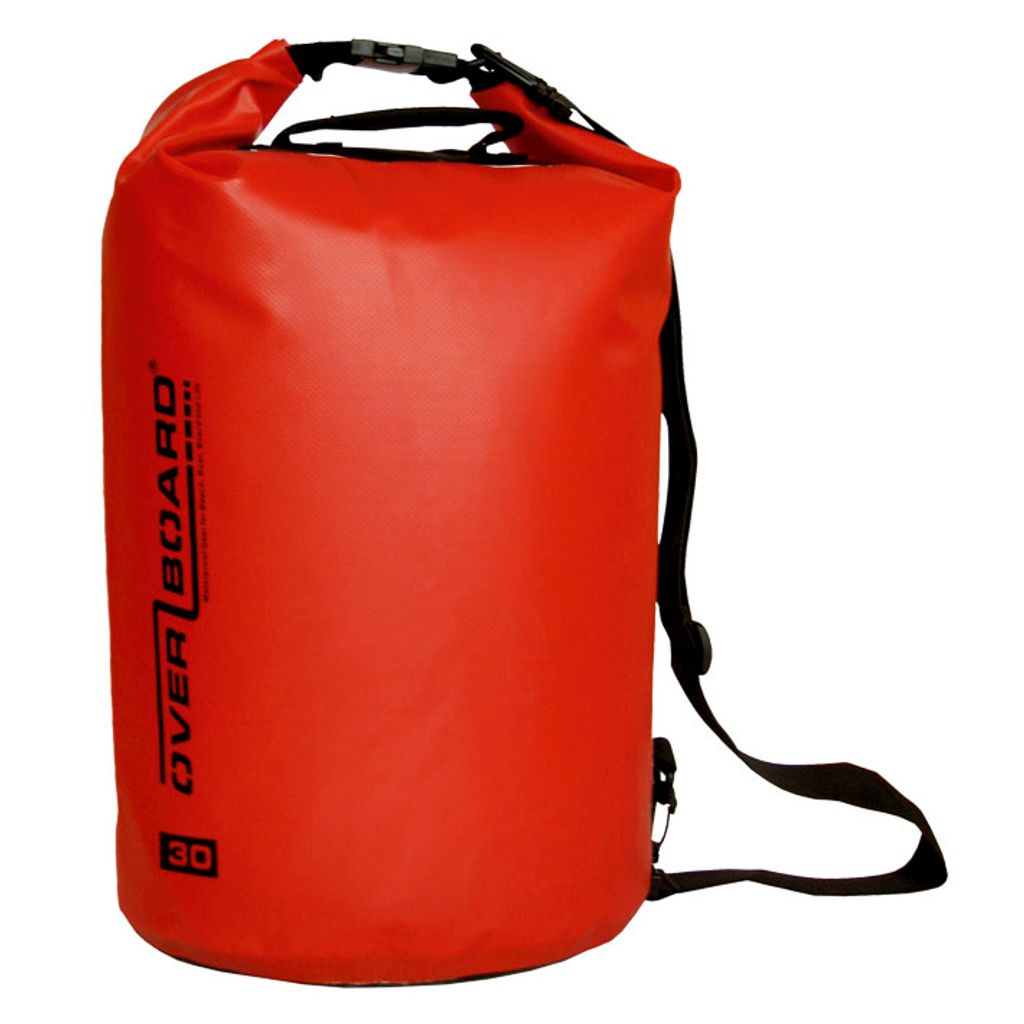 Overboard, Packsack, wasserdichter Packsack 30 Liter Rot,