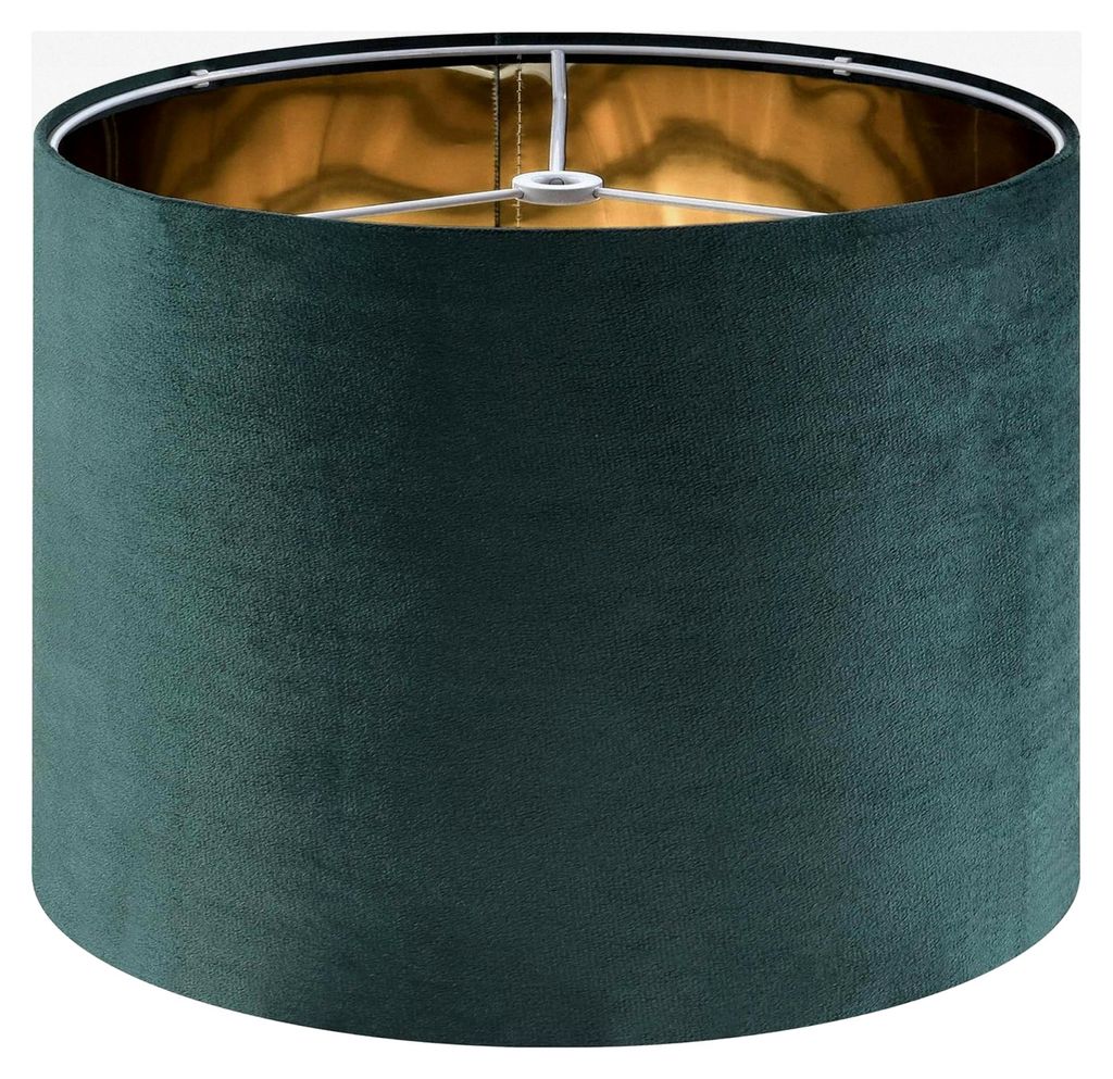 Grüner Samt-Lampenschirm, Set mit 1 großem Trommel-Lampenschirm, 40,6 cm oben x 40,6 cm unten x 30,5 cm hoch, moderner Lampenschirm, geeignet fü...