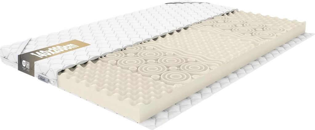 REM-SEN Matratzen Topper Matratzentopper 140x200cm Höhe 7 cm Härtegrad 4 (H4) Mattress Feste Topper aus Polyurethanschaum mit Massageprofil, Drei...