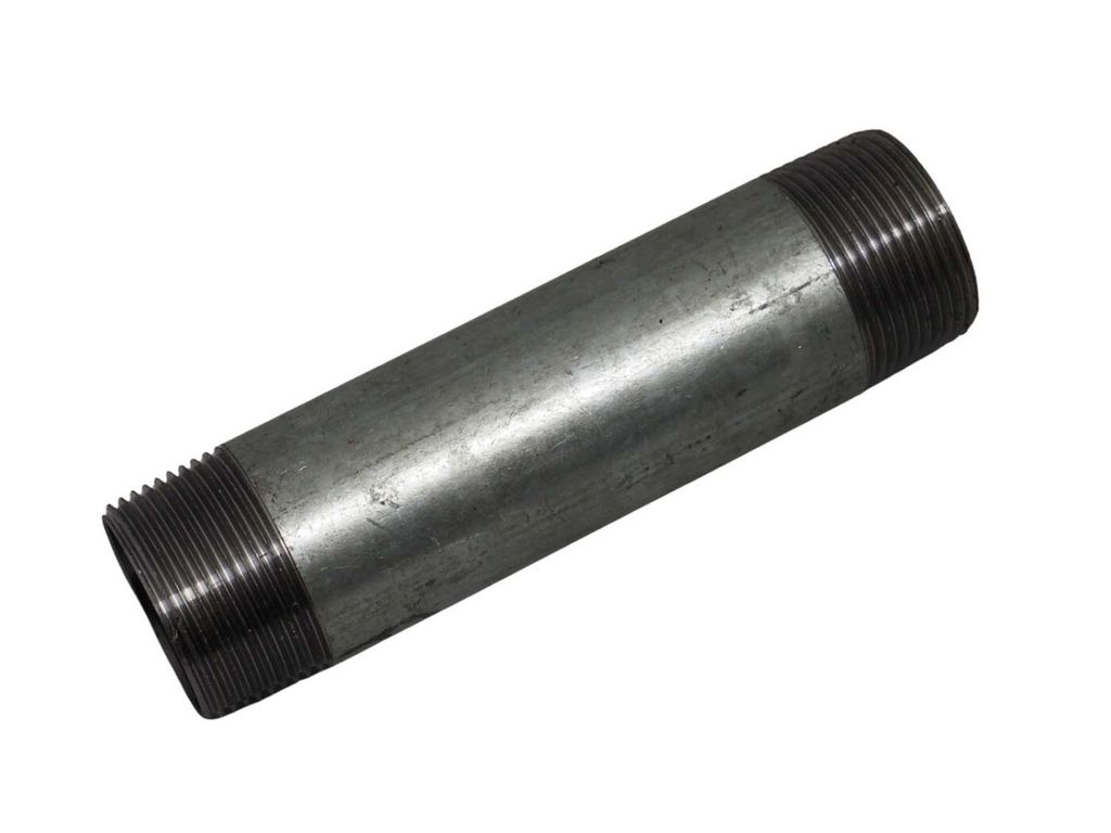 Rohrnippel 1 1-4 Zoll 15cm Stahl verzinkt Produktbild 