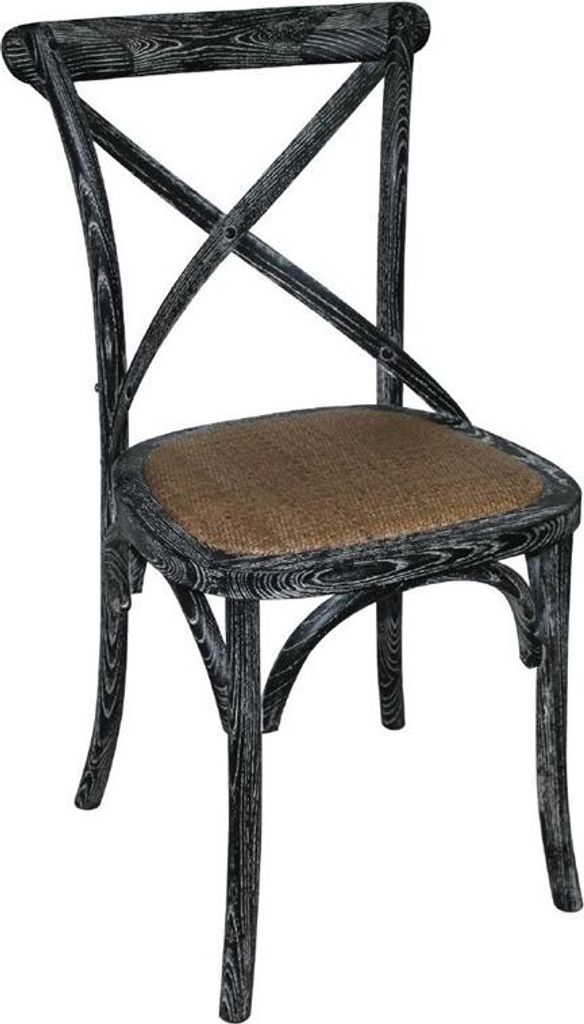 Bolero Esszimmerstühle Birkenholz gewaschenes Schwarz (2 Stück)