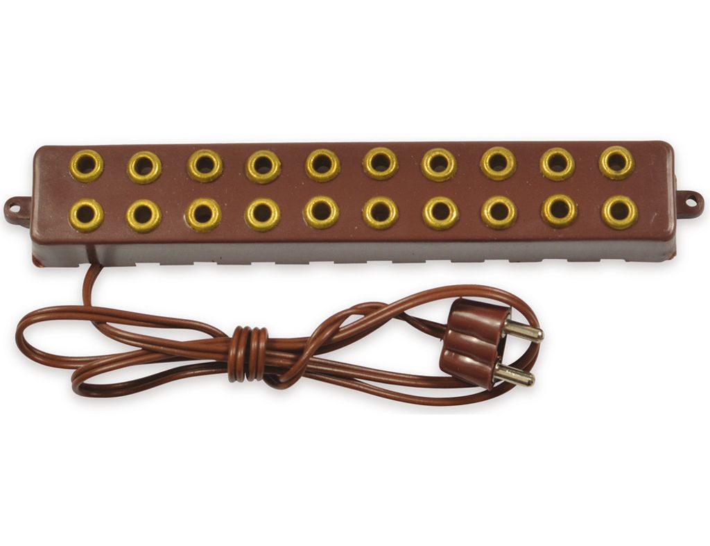 Riffelmacher Steckerleisten 10-fach 11 cm 4,5V