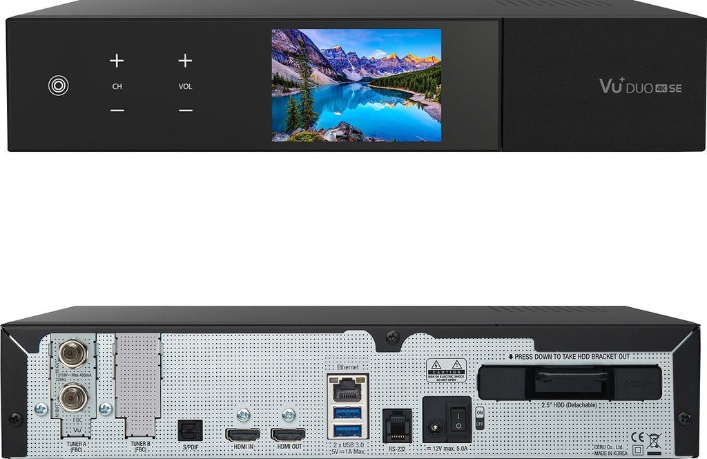 VU+ Duo 4K SE 1x DVB-S2X FBC Twin Tuner Linux OS, USB-PVR, Produktbild 9