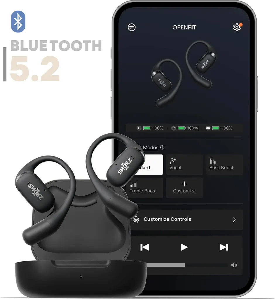 Offerta Shokz OpenFit Nero | Auricolari a Clip Bluetooth Originali - 8