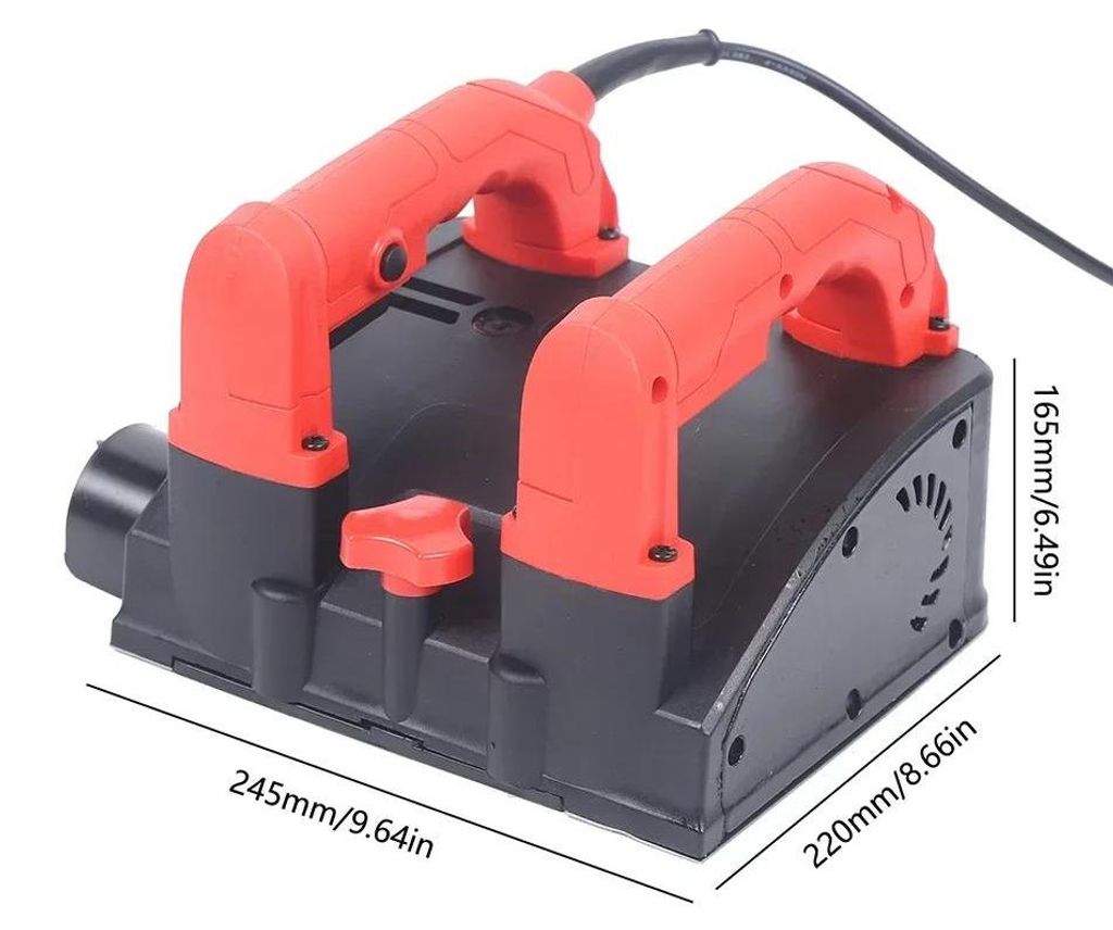 Betonfräse - 1200 W Renovierungsfräse - 16 cm Fräsbreite - 1–4 mm Tiefeneinstellung - für Wandbeton, Putz, Mörtel, Altanstrichentfernung - R...