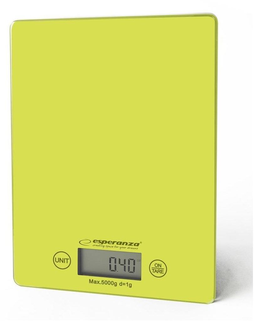 Esperanza EKS002G, Elektroniczna waga kuchenna, 5 kg, 1 g, Zdjęcie produktu 