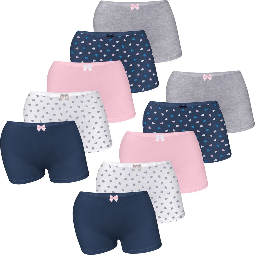 10er Set Mädchen Pantys Boxershorts - Herz Produktbild 