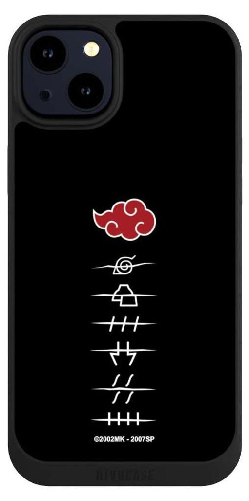 NIVOCASE Handyhülle für Apple iPhone 14 Plus Hülle NIVOpure Case Schwarz Naruto Shippuden Offizielles Lizenzprodukt Akatsuki