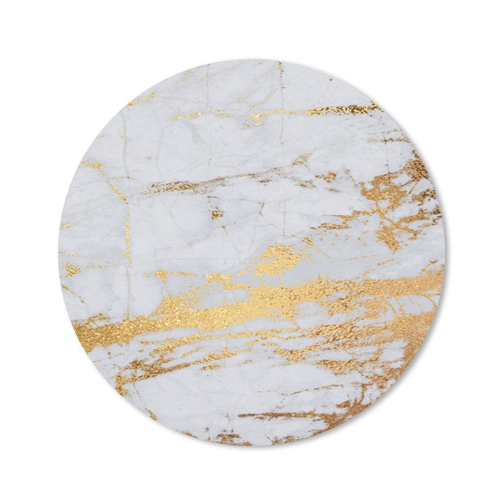 MuchoWow Mauspad Mousepad Marmor - Gold - Grau - Stein 40x40 cm - Mousepads - Maus Mat - Pad - Mausunterlage - Schreibtisch Accessoires