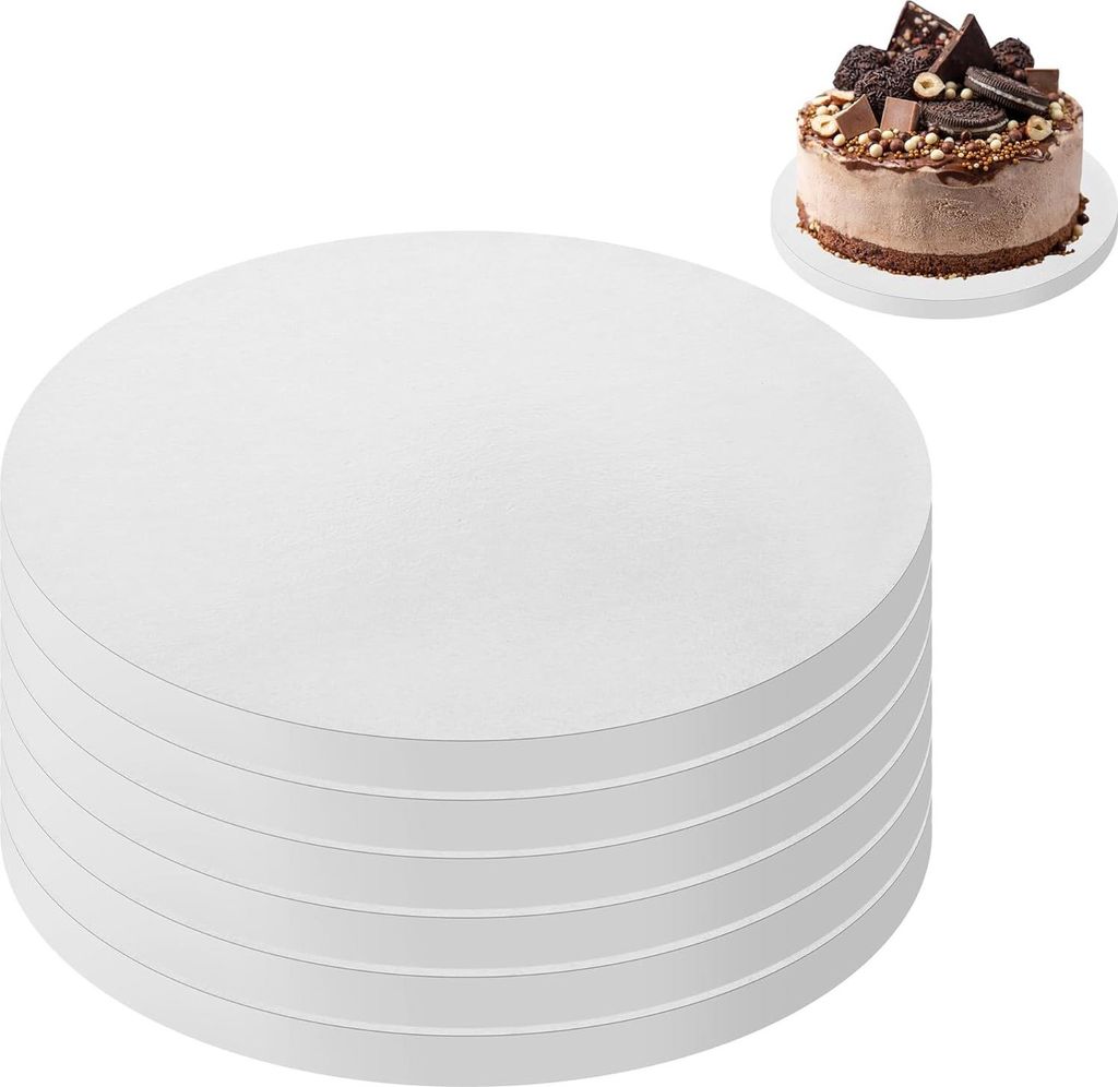 Tortenständer 20 cm rund wiederverwendbare Tortenplatte - Transport von Torten und Desserts - Weiß - Für Hochzeiten, Feiern.