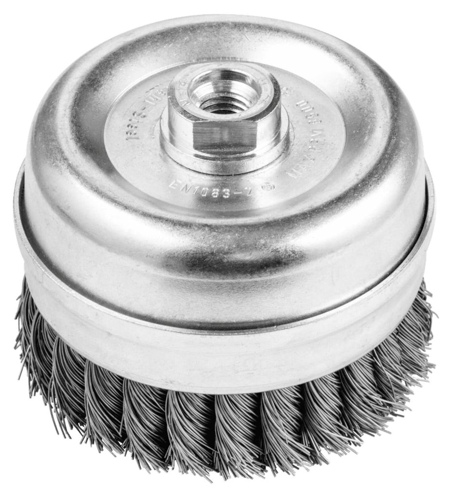PFERD TOOLS Topfbürste mit Stützring gezopft TBGR Ø 100mm M14 Stahl-Draht-Ø 0,50mm Winkelschleifer