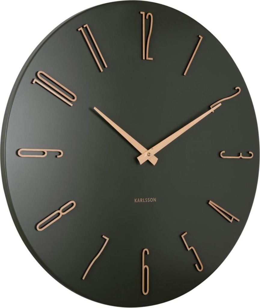 Karlsson - Wanduhr Esmerado Large - Grün - 60x60x60cm Produktbild 