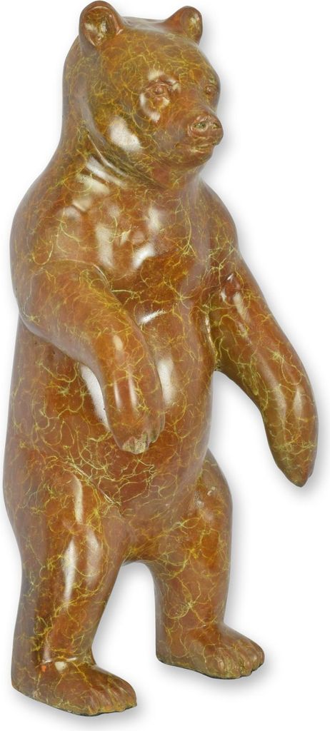 Bronzeskulptur Bär Braunbär Replikat Retro Design Dekoration