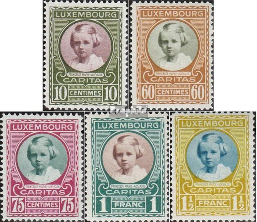 Briefmarken Luxemburg 1928 Mi 208-212 (kompl.Ausg.) postfrisch Wohlfahrt