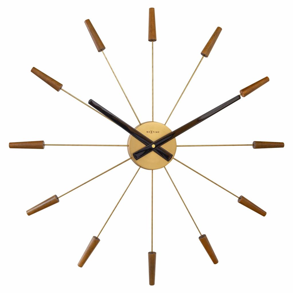 NeXtime - 2610BR - Wanduhr - 58cm - braun - Plug-Inn Produktbild 