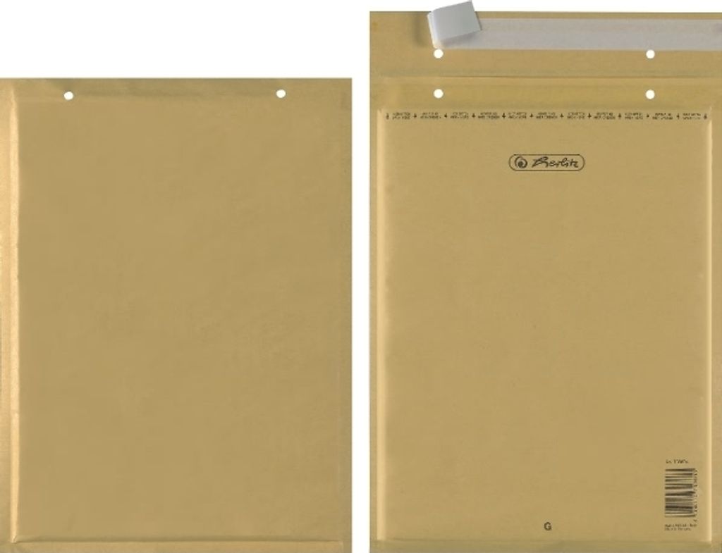 herlitz Luftpolstertasche G/7 - 23 x 33 cm - braun - 2 Stück