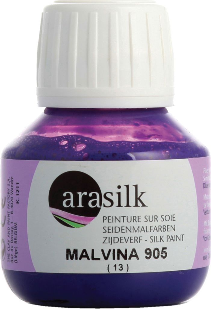 H Dupont 3x Arasilk 50ml, Seidenmalfarbe, Malvina - Malvina DU0170050905C
