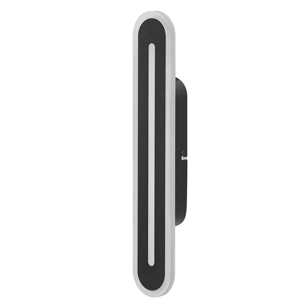 LEDVANCE Smart LED bathroom lamp nero, 1600LM, 3000-6500K, 400mm x 70mm, IP44, Orbis Bath wall light, lampada da bagno con tecnologia wifi, dimmerabile, controllabile tramite app e assistente vocale