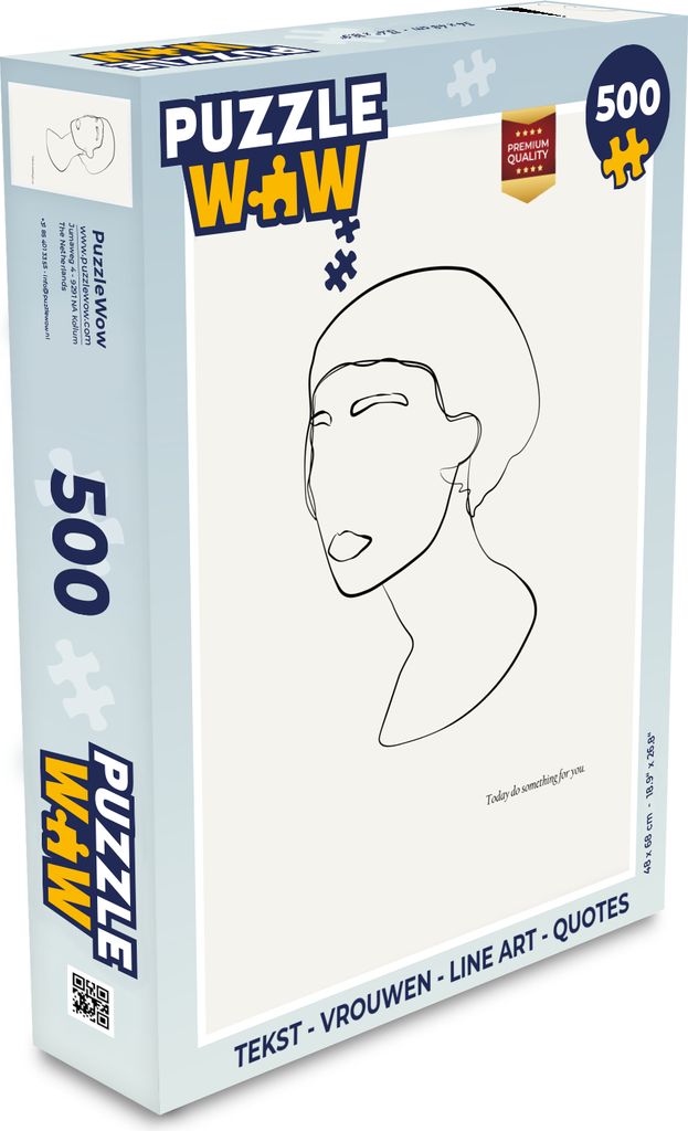 MuchoWow Puzzle 500 Teile Text - Frauen - Strichzeichnungen - Zitate - Denken - Spiel - Toy