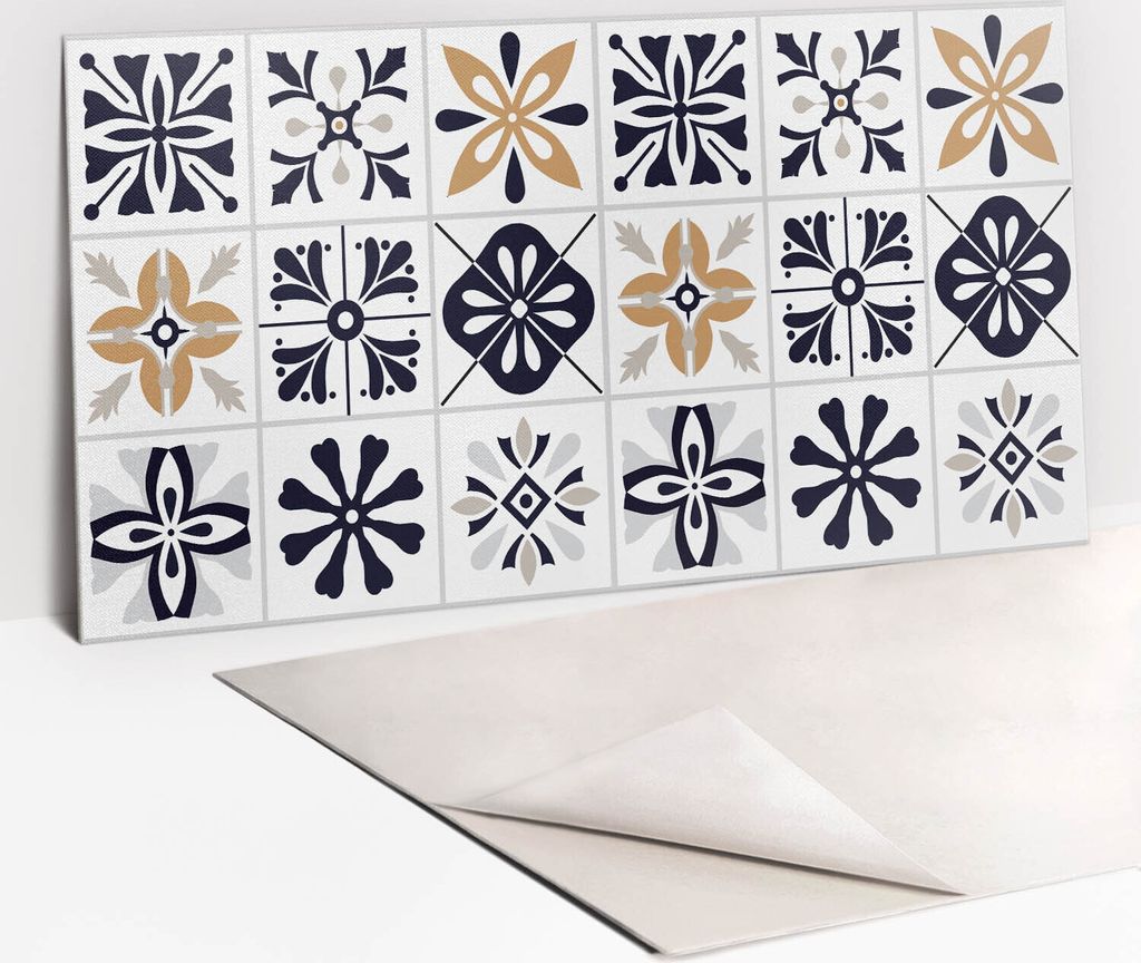 Dekorative PVC Wandpaneele - Küchenpaneele Rückwand hart Innenwand - 100 x 50 - Ästhetisches Mosaik