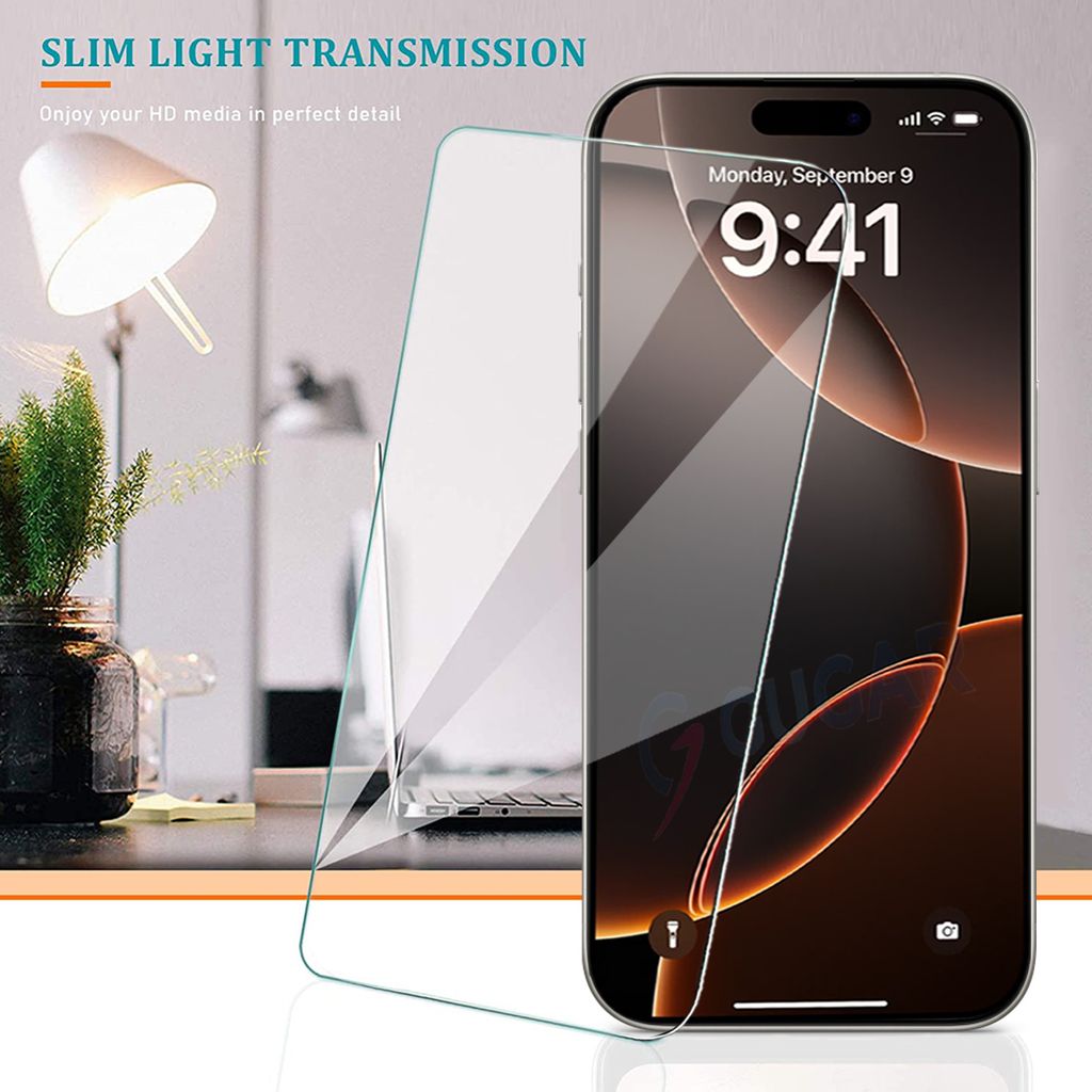 2X Für iPhone 16 Pro ( 6.3" ) - Panzerglas Glasfolie Produktbild 2
